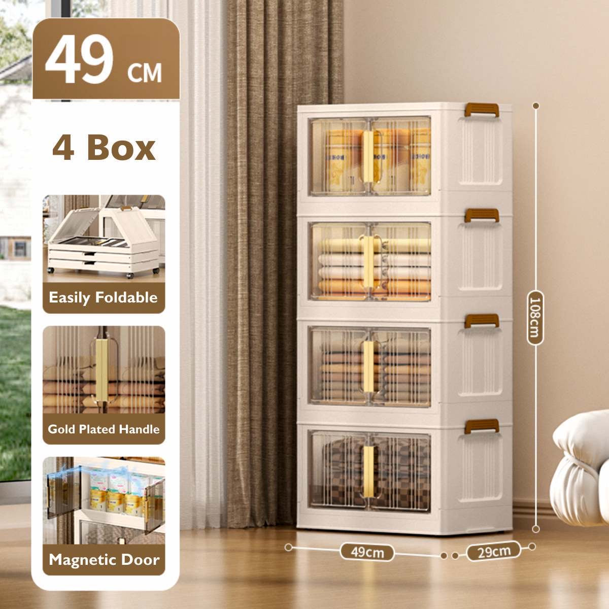 108 CM Multipurpose Storage Cabinet with Lockable Doors