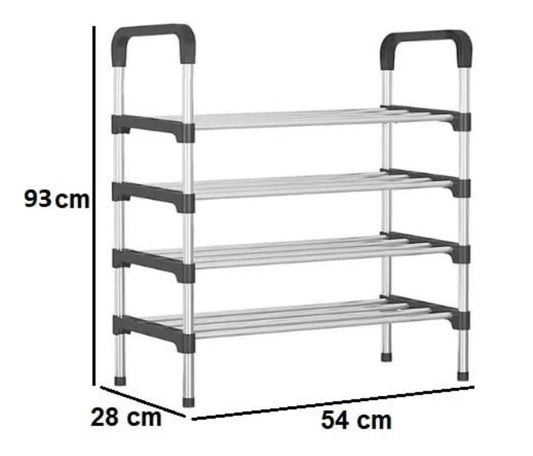 Stainless Steel 12 pair 4 STEP shoe rack