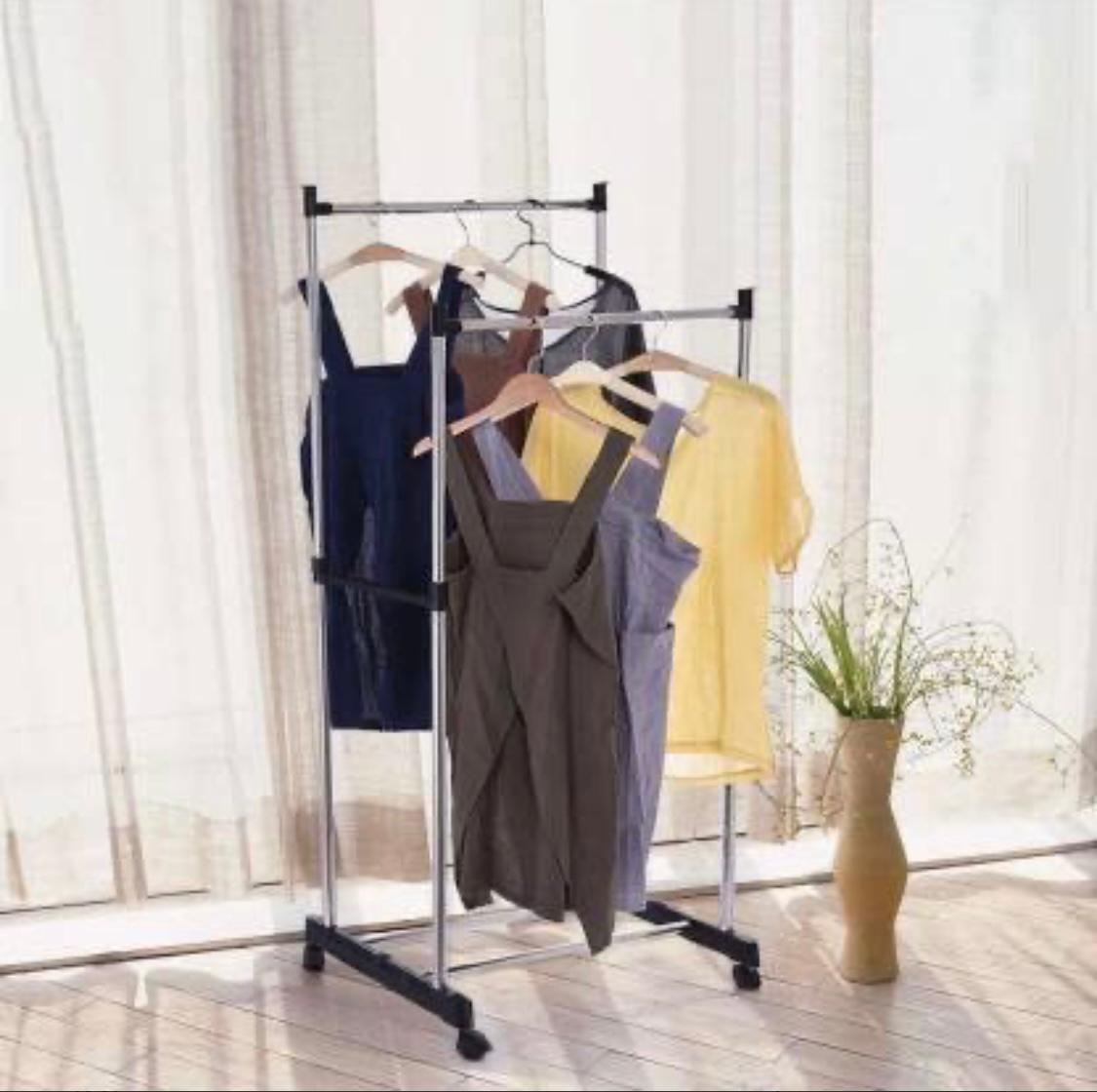 ZIYARA  Double-Pole Cloth Dryer Stand