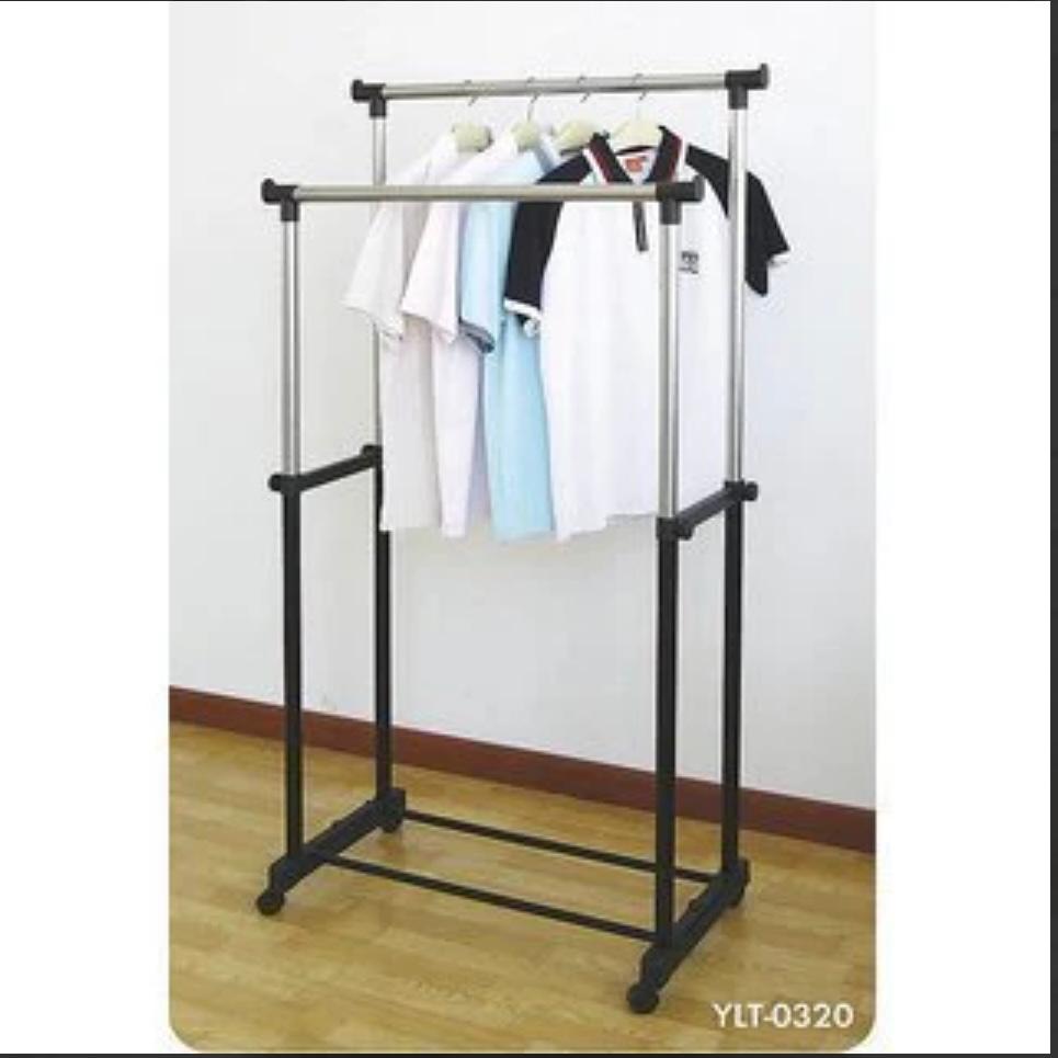 ZIYARA  Double-Pole Cloth Dryer Stand