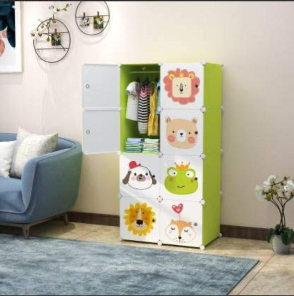 ZIYARA 8 Door Plastic Wardrobe