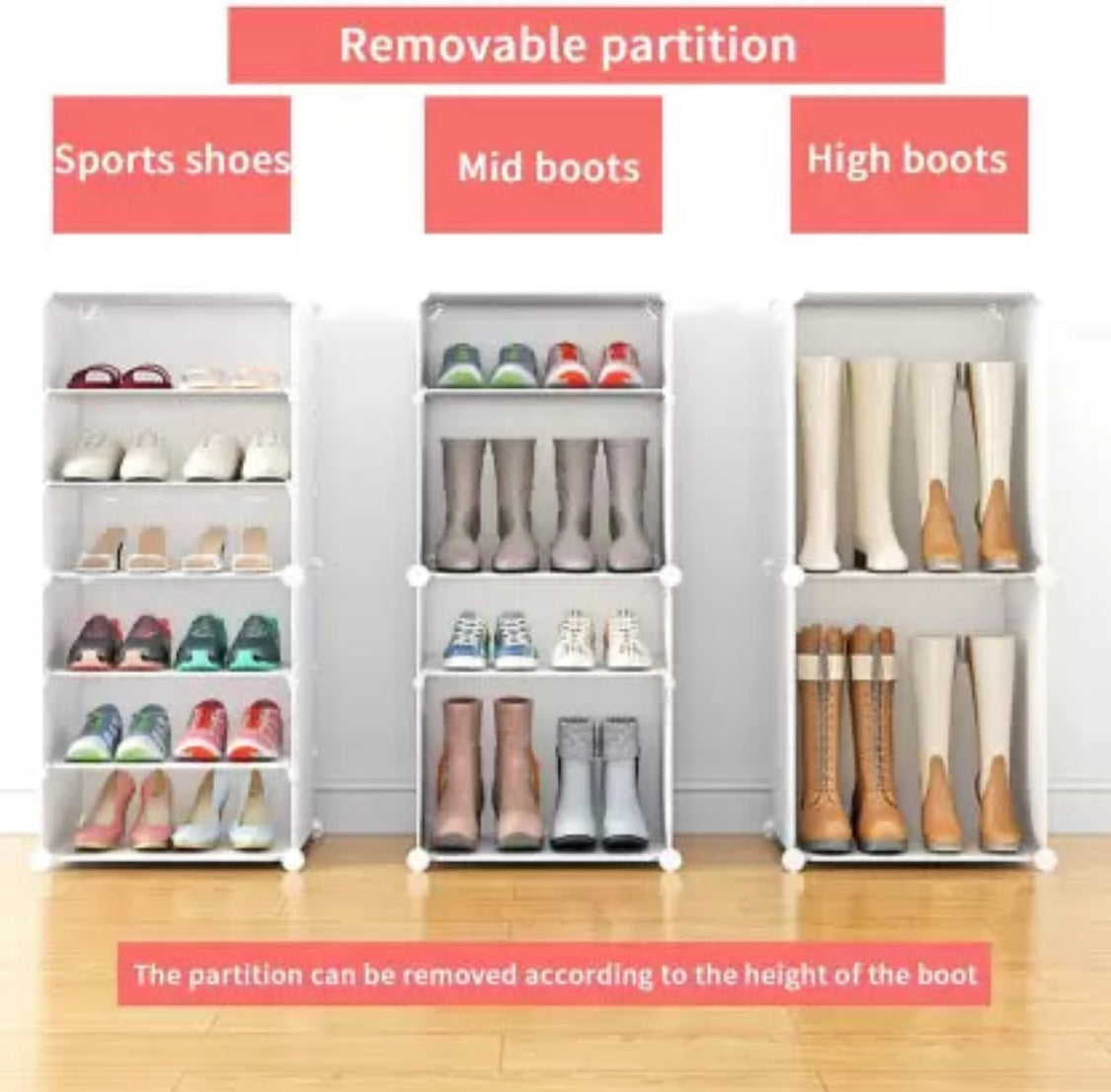 18 pair 9 Step Shoe Rack