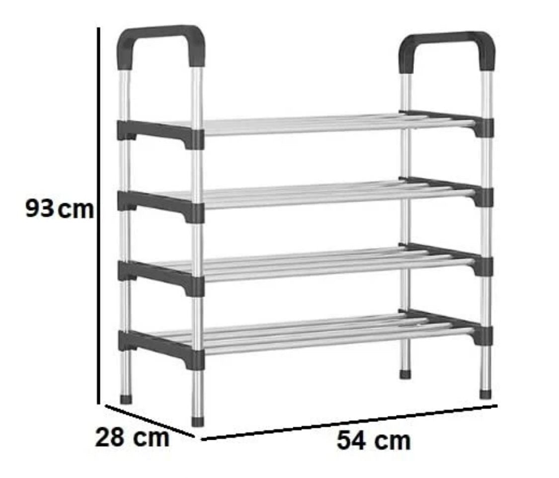Stainless Steel 12 pair 4 STEP shoe rack