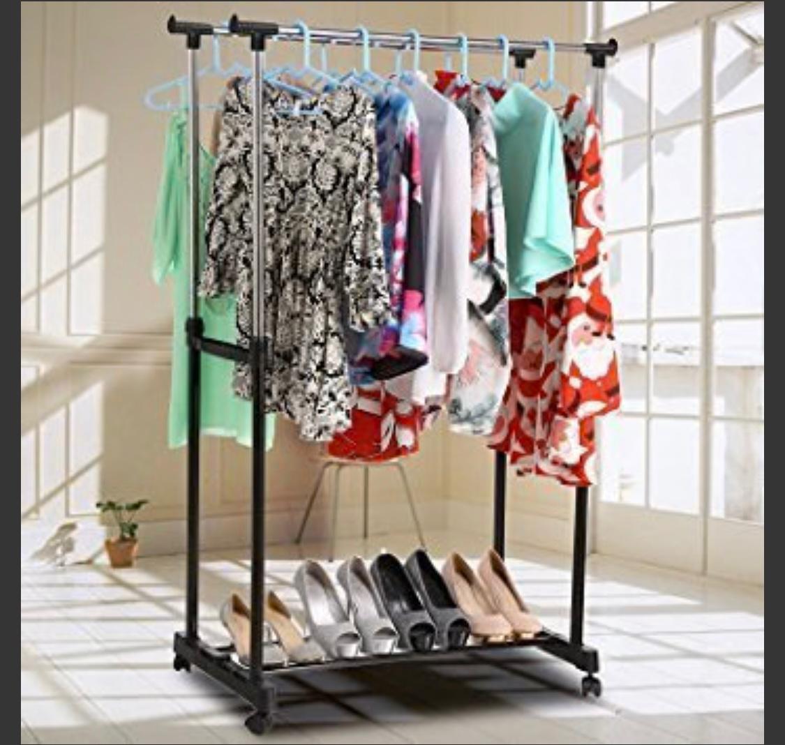 ZIYARA  Double-Pole Cloth Dryer Stand