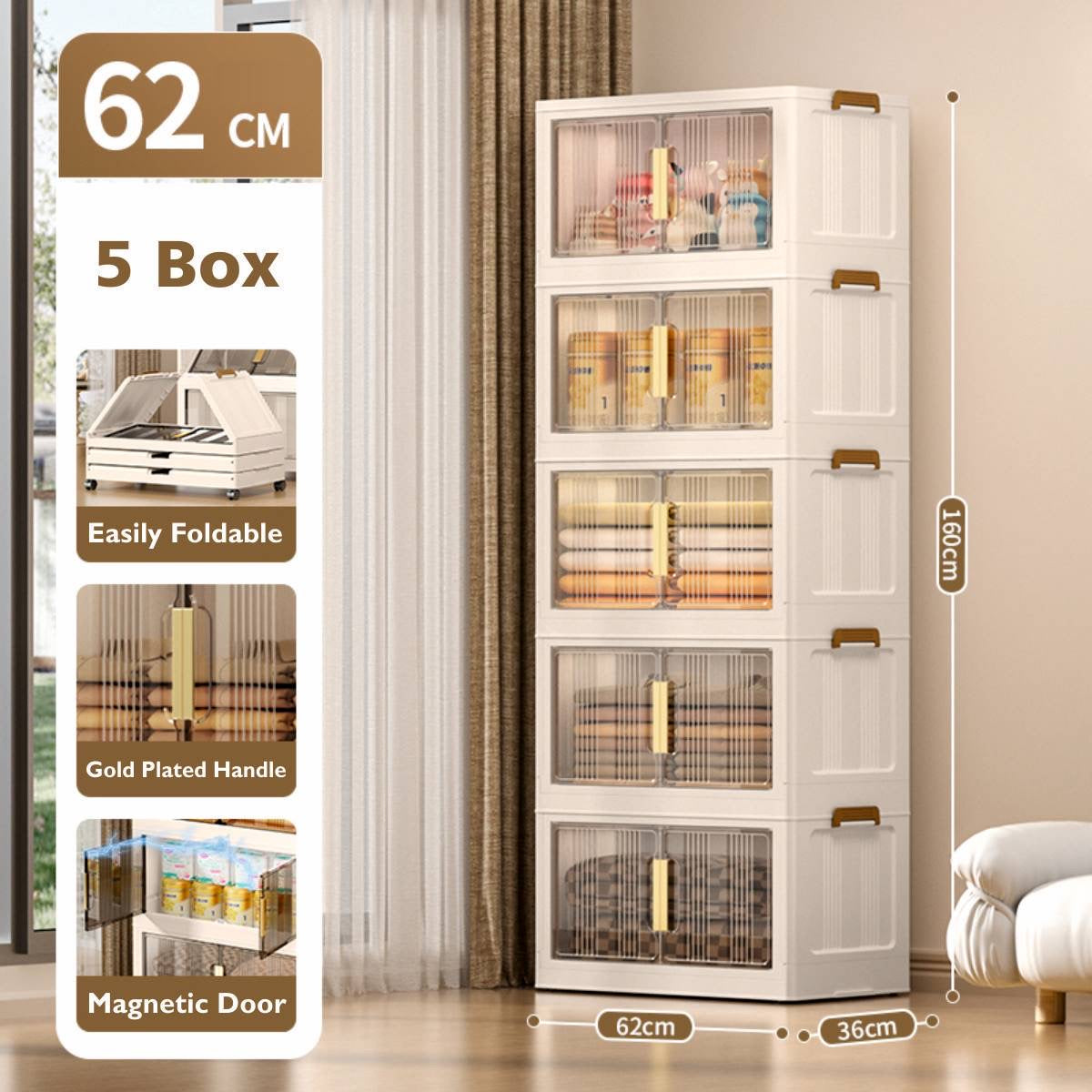 62 cm 5 tier storage cabinet