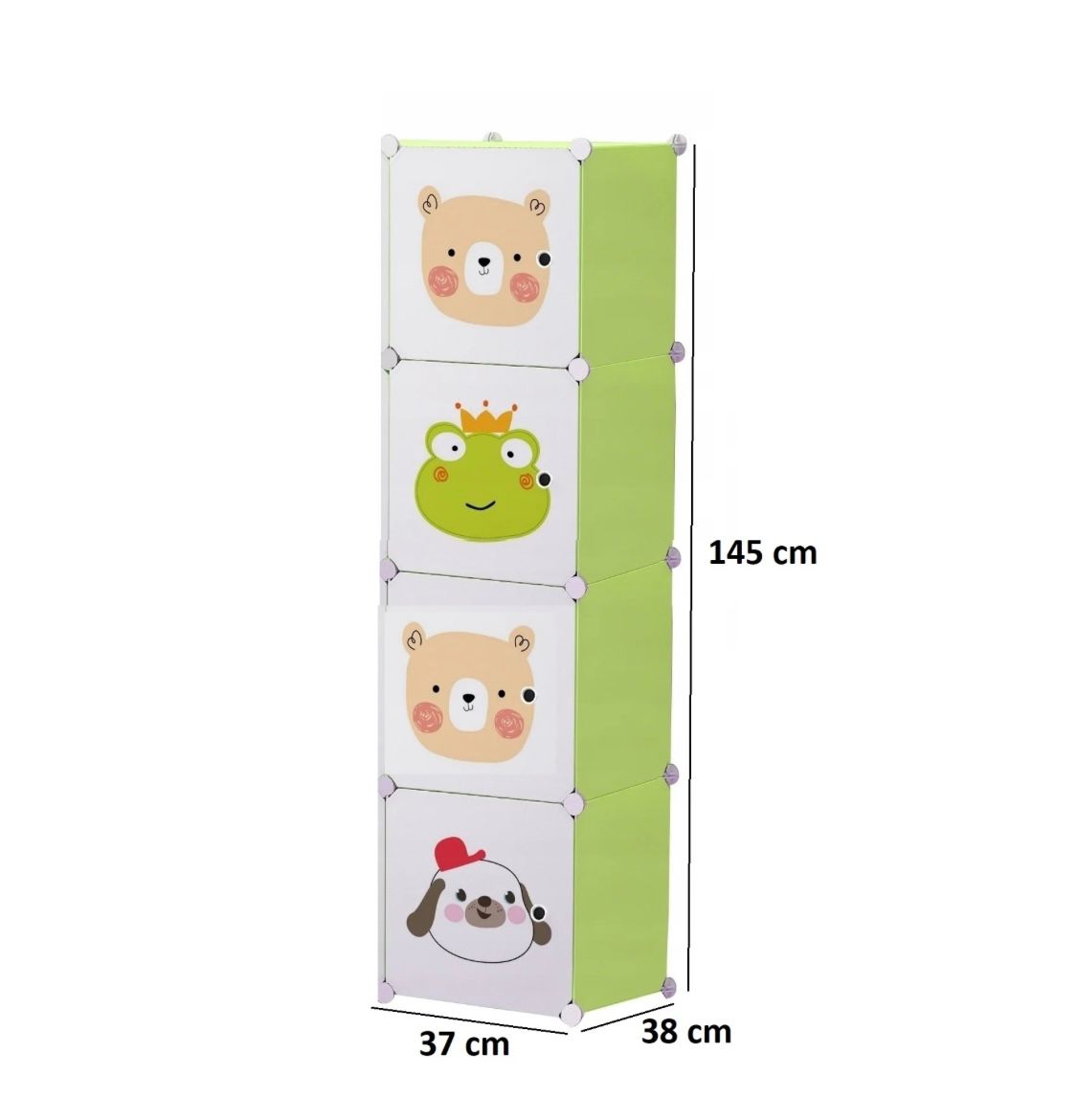 ZIYARA kids wardrobe 4 box blue