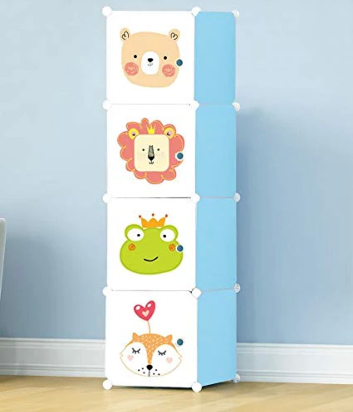 ZIYARA kids wardrobe 4 box blue