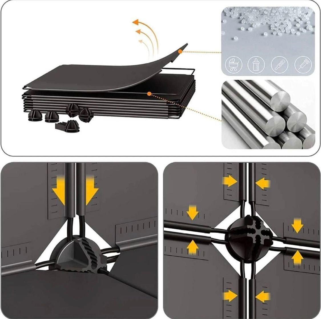 ZIYARA 8 Pair Shoe Rack