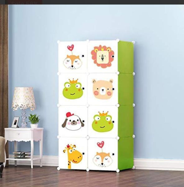 ZIYARA 8 Door Plastic Wardrobe