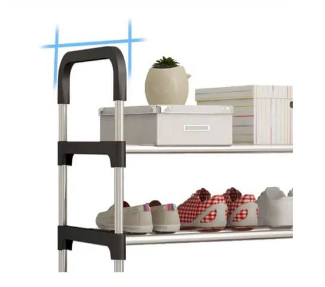 Stainless Steel 12 pair 4 STEP shoe rack