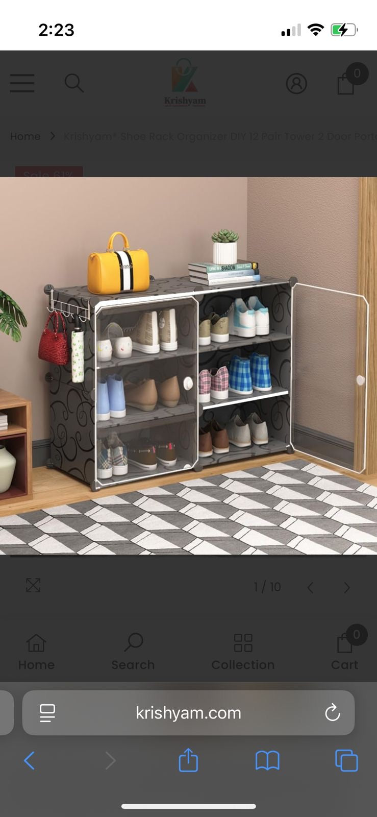 12 pair 6 step Shoe Rack