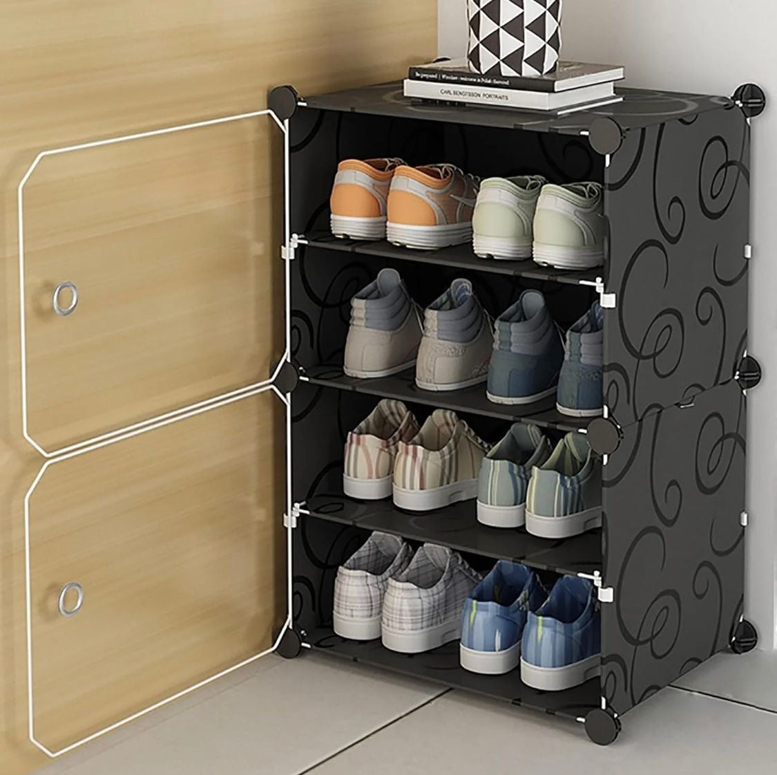 ZIYARA 8 Pair Shoe Rack
