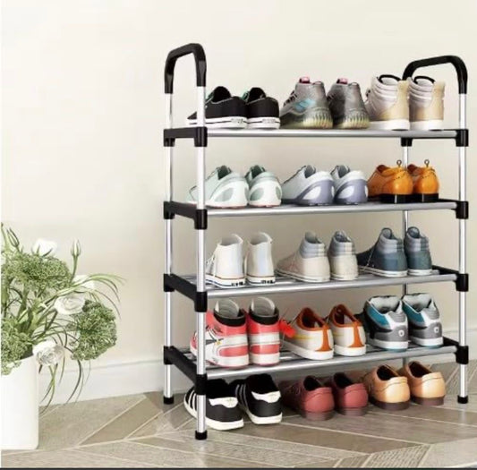Stainless Steel 12 pair 4 STEP shoe rack